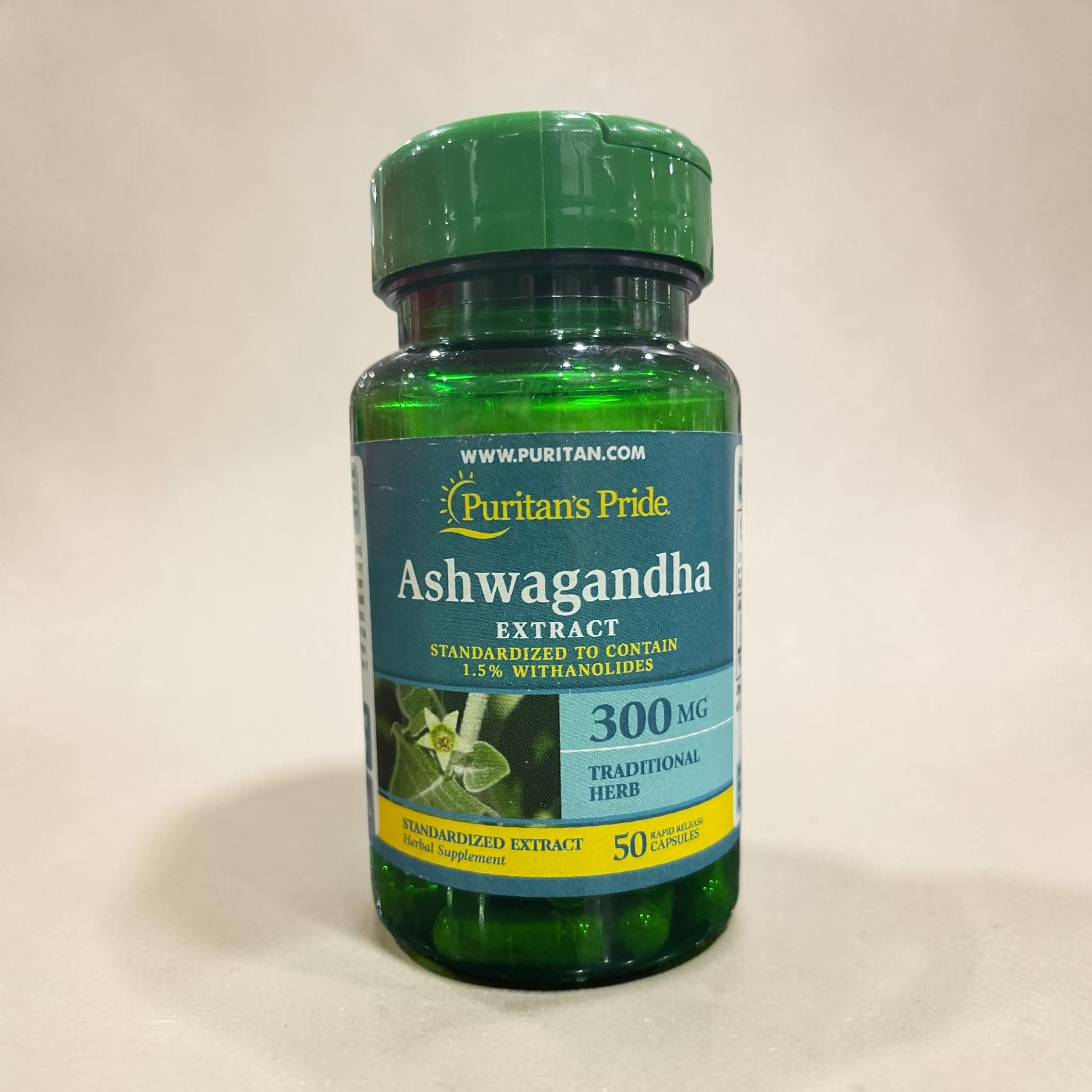 PURITANS PRIDE ASHWAGANDHA 300MG CAPS X50